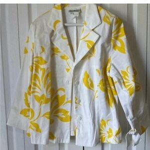 Patchington Jacket Women's L
Yellow White Floral 90s cottage 
Vintage chic